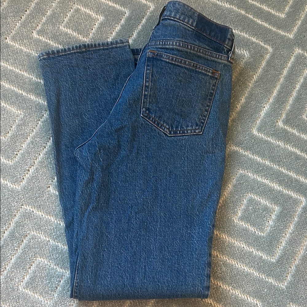 Abercrombie & Fitch Women’s 90s Straight Mid Rise Blue Jeans